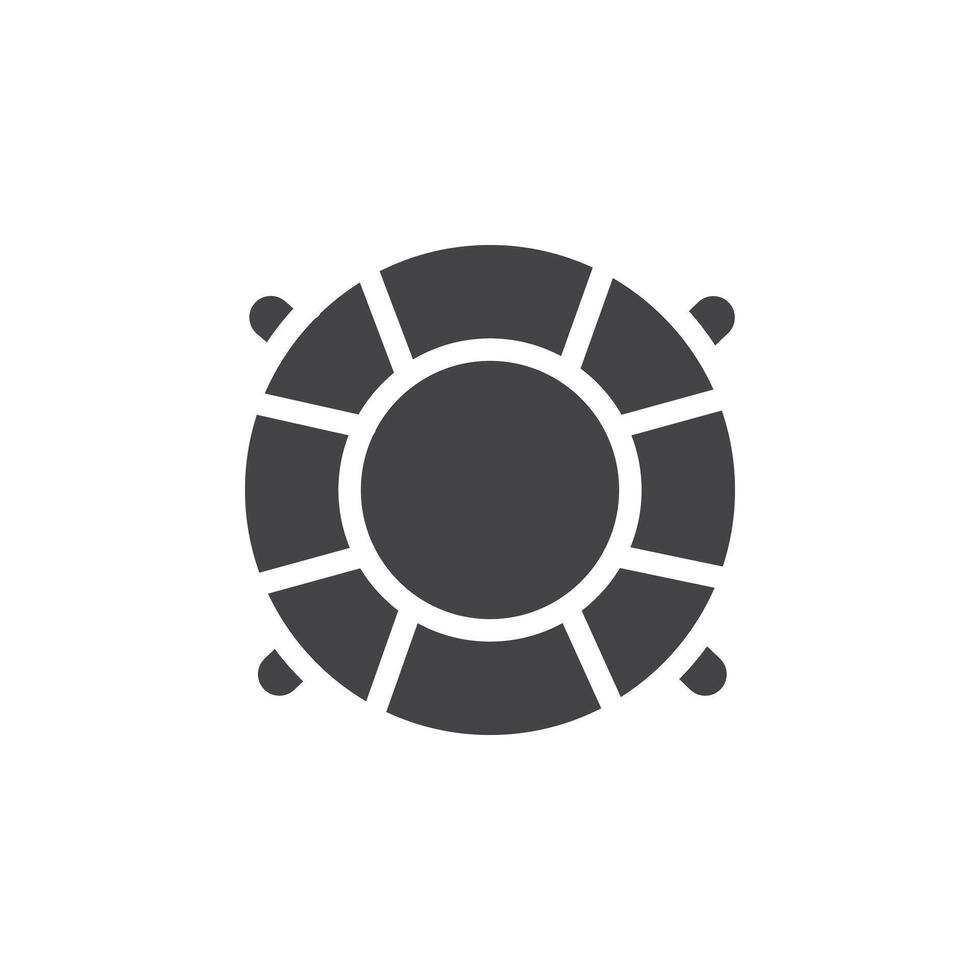 Life buoy icon Symbol mark in filled style vector