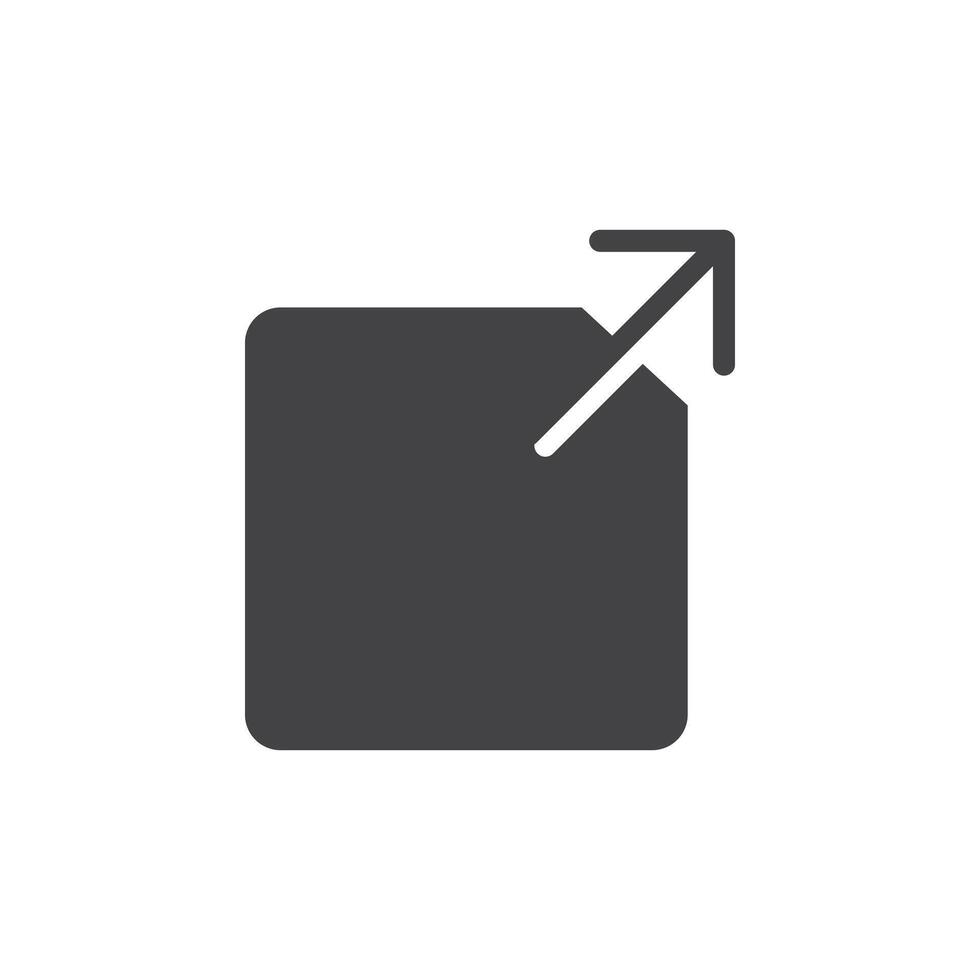 External link icon Symbol mark in filled style vector