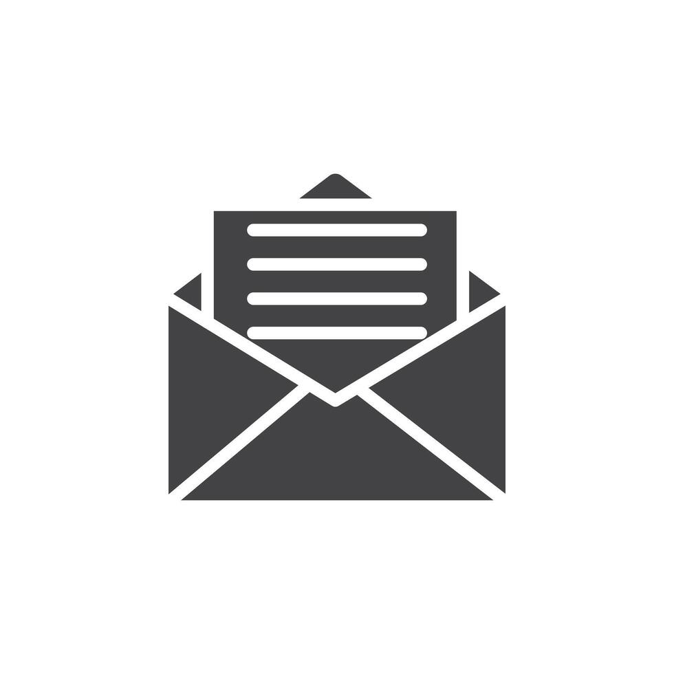 Envelope icon Symbol mark in filled style vector