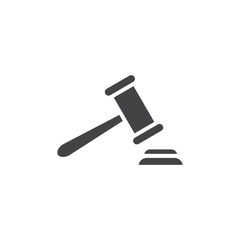 Law icon Symbol mark in filled style vector