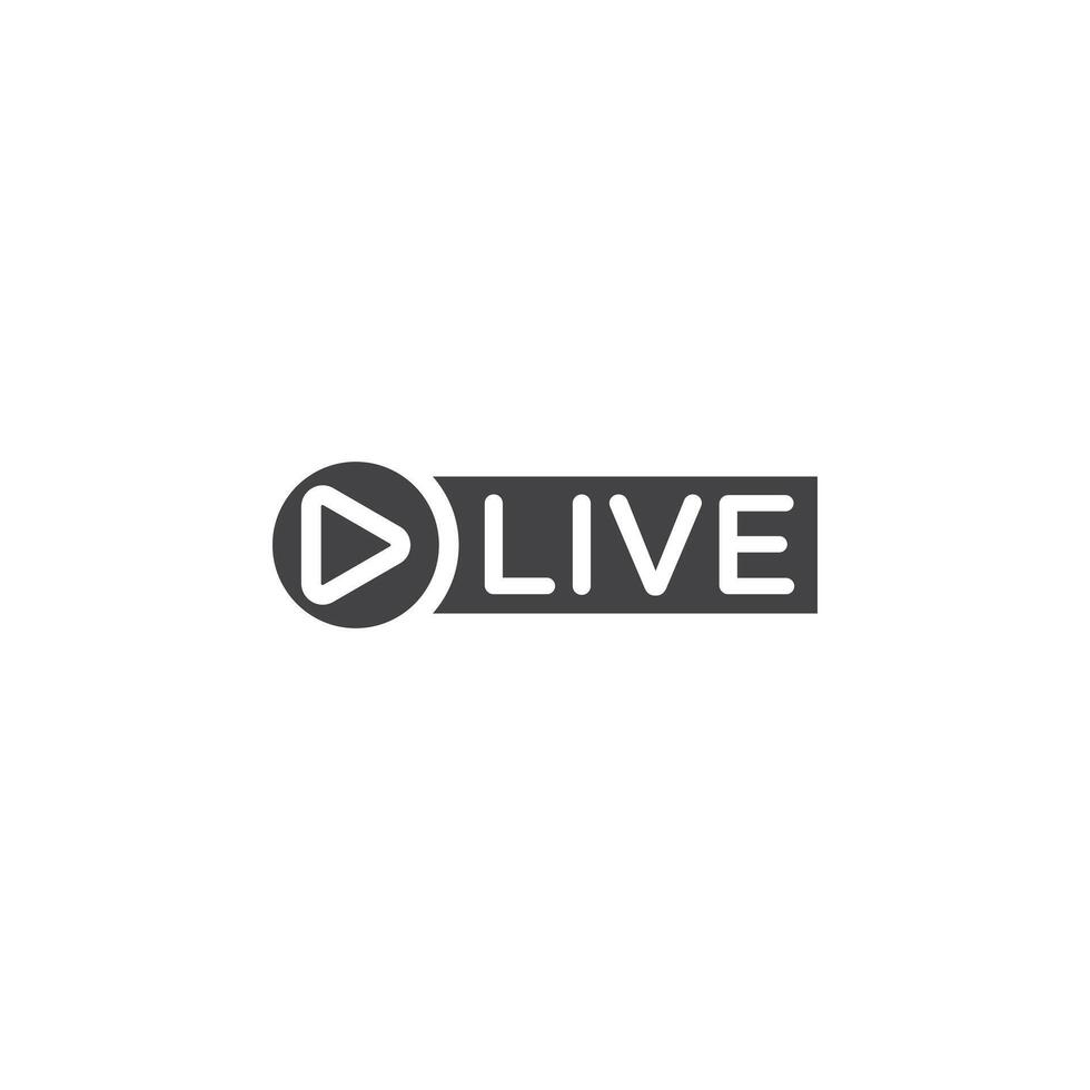Live icon Symbol mark in filled style vector