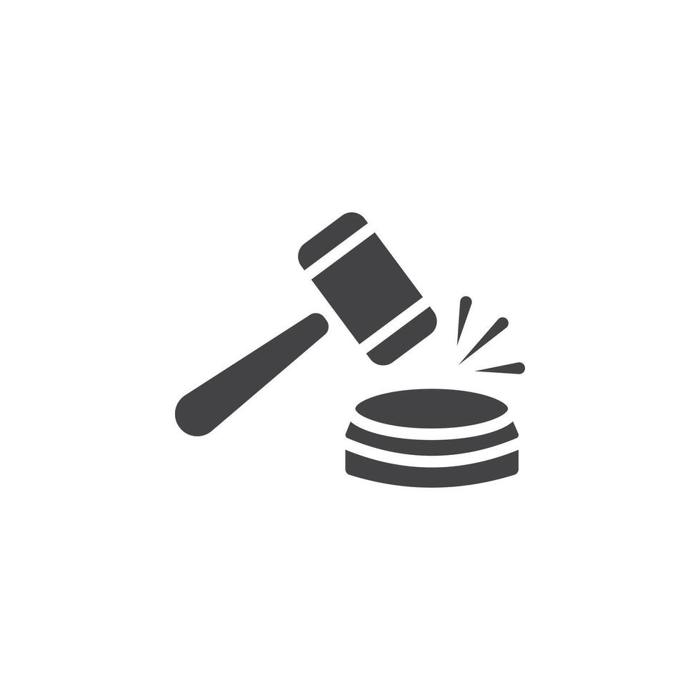 Court decision icon Symbol mark in filled style vector
