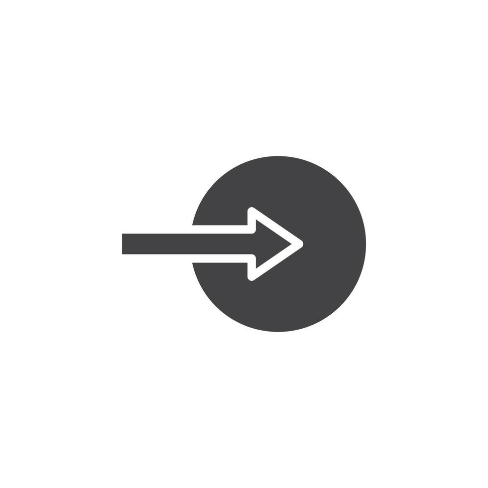 Log in icon Symbol mark in filled style vector