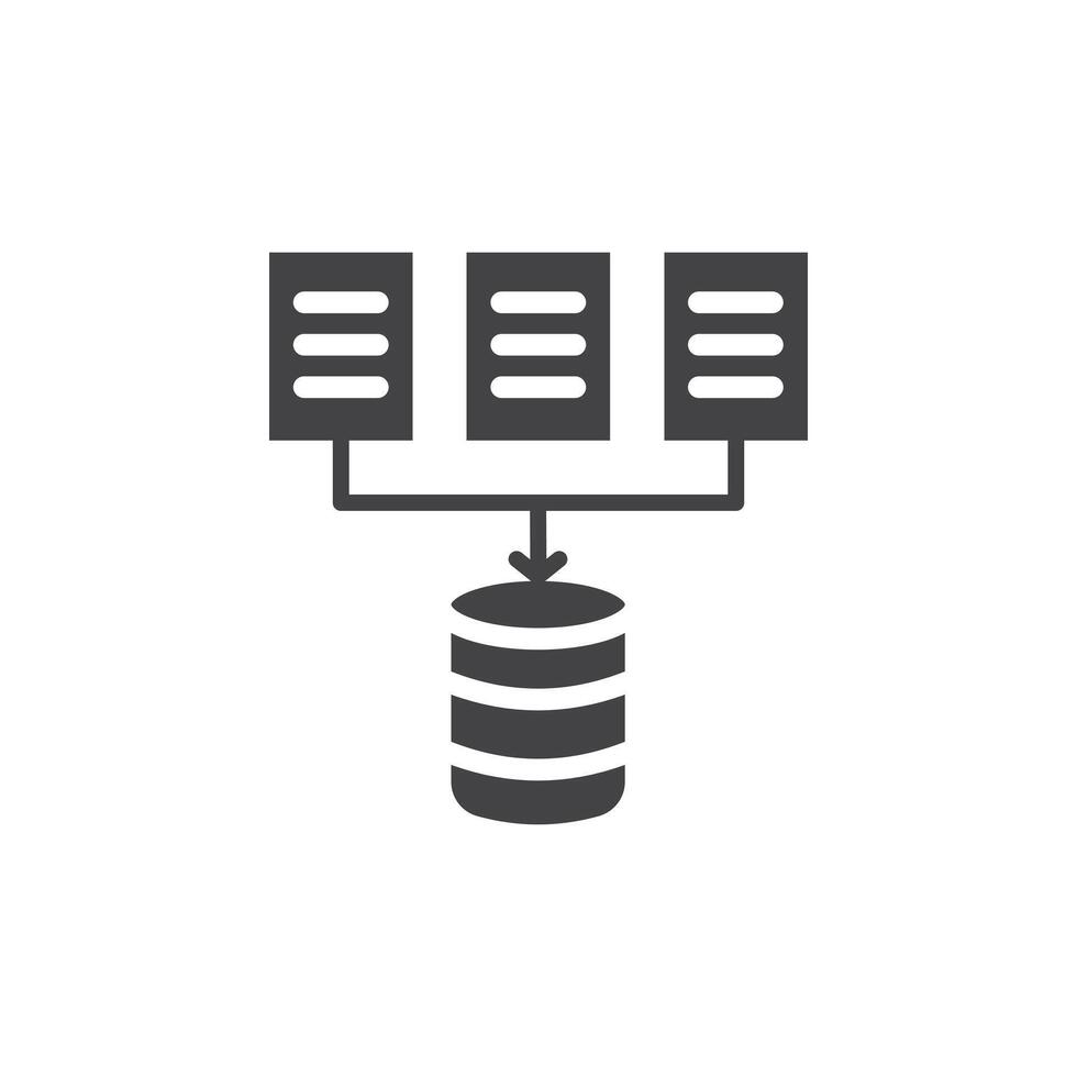 Collection icon Symbol mark in filled style vector