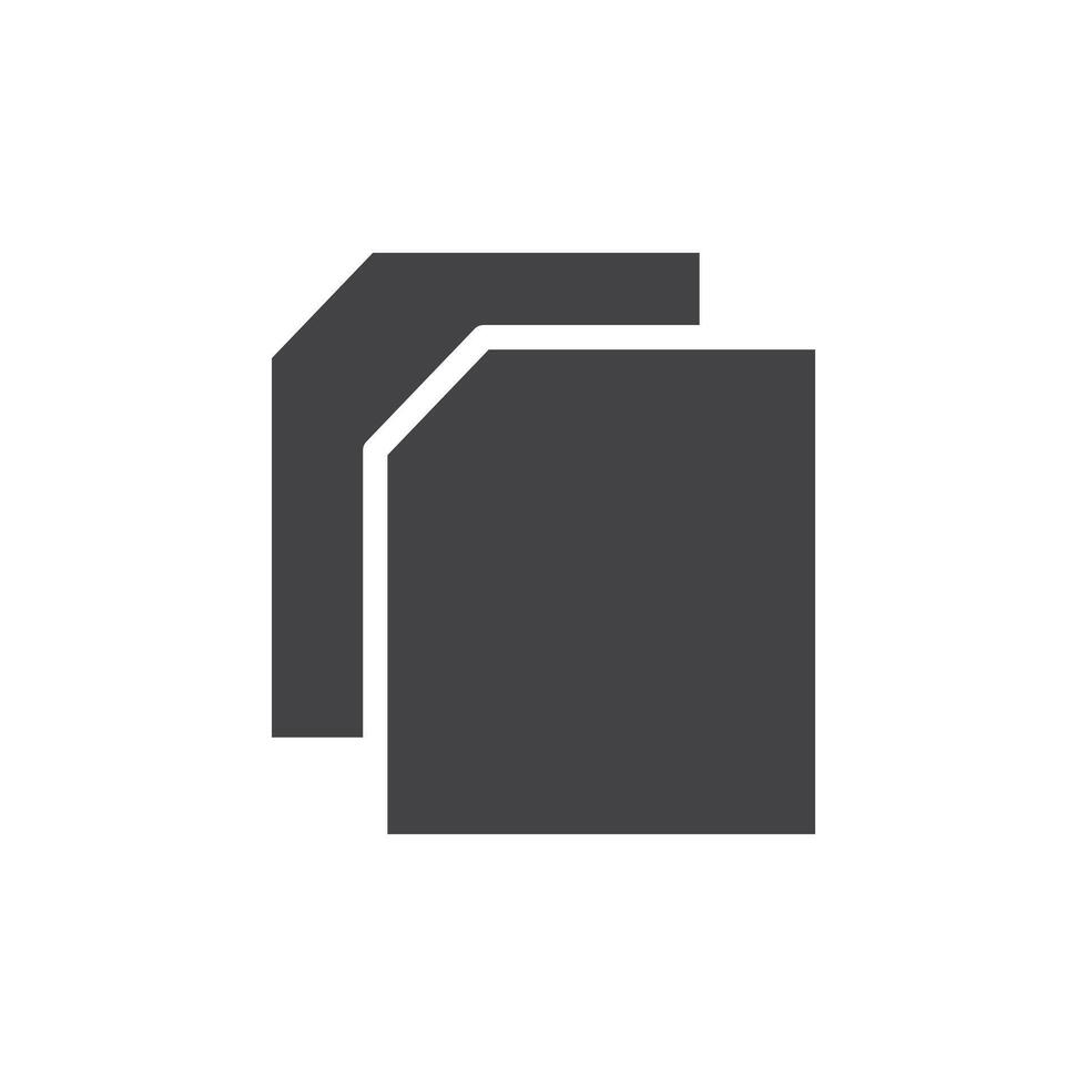 Copy icon Symbol mark in filled style vector