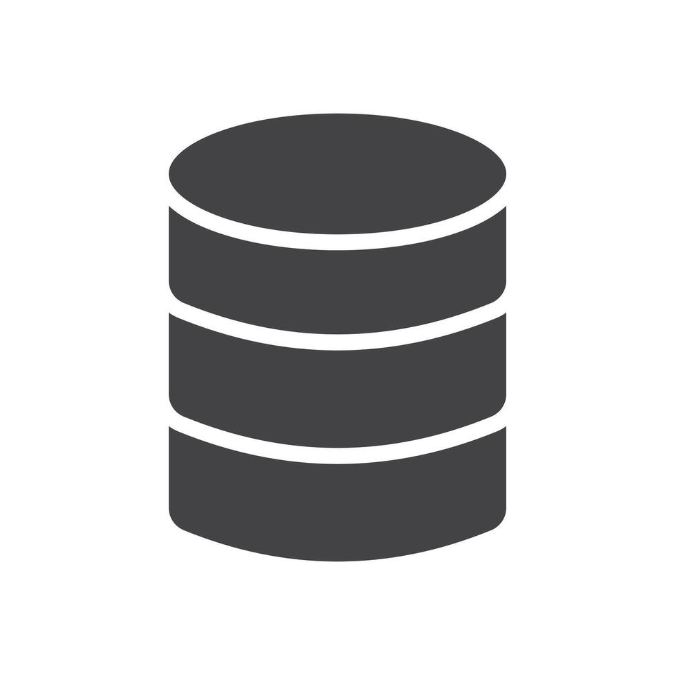 Database icon Symbol mark in filled style vector