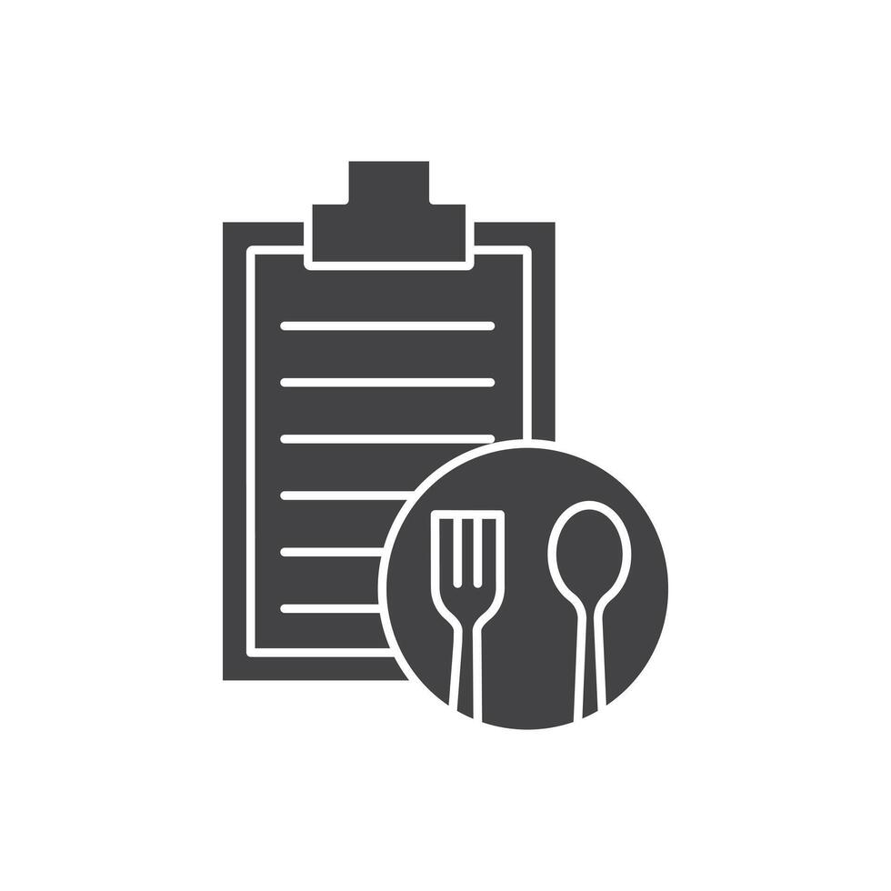 Diet plan icon Symbol mark in filled style vector