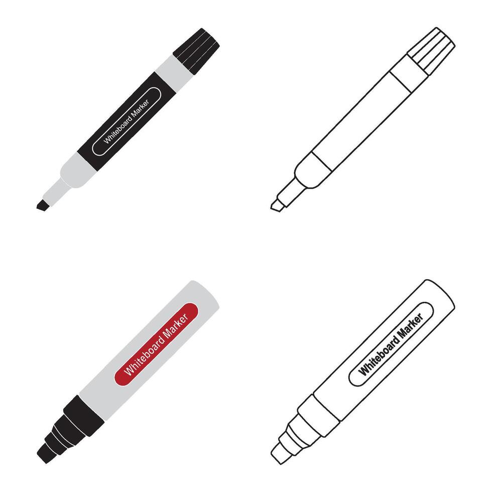 whiteboard marker icon design vector
