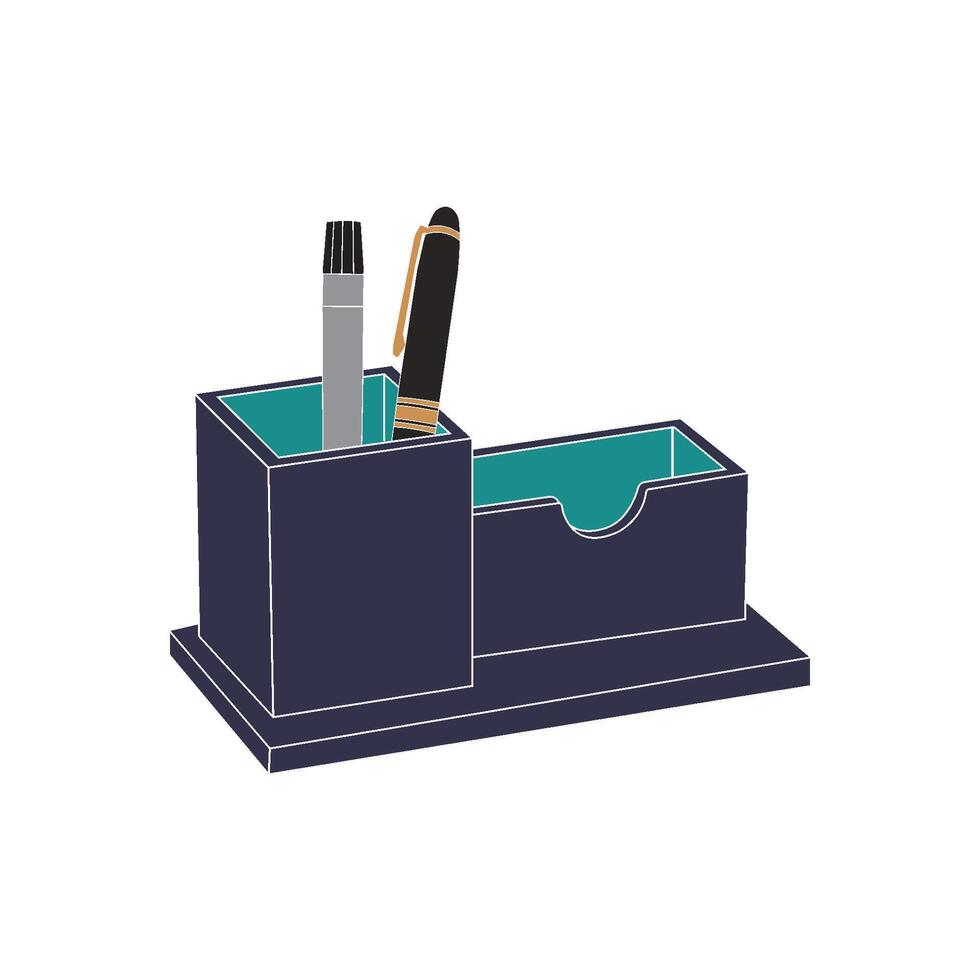 multi-purpose tool holder in the office vector