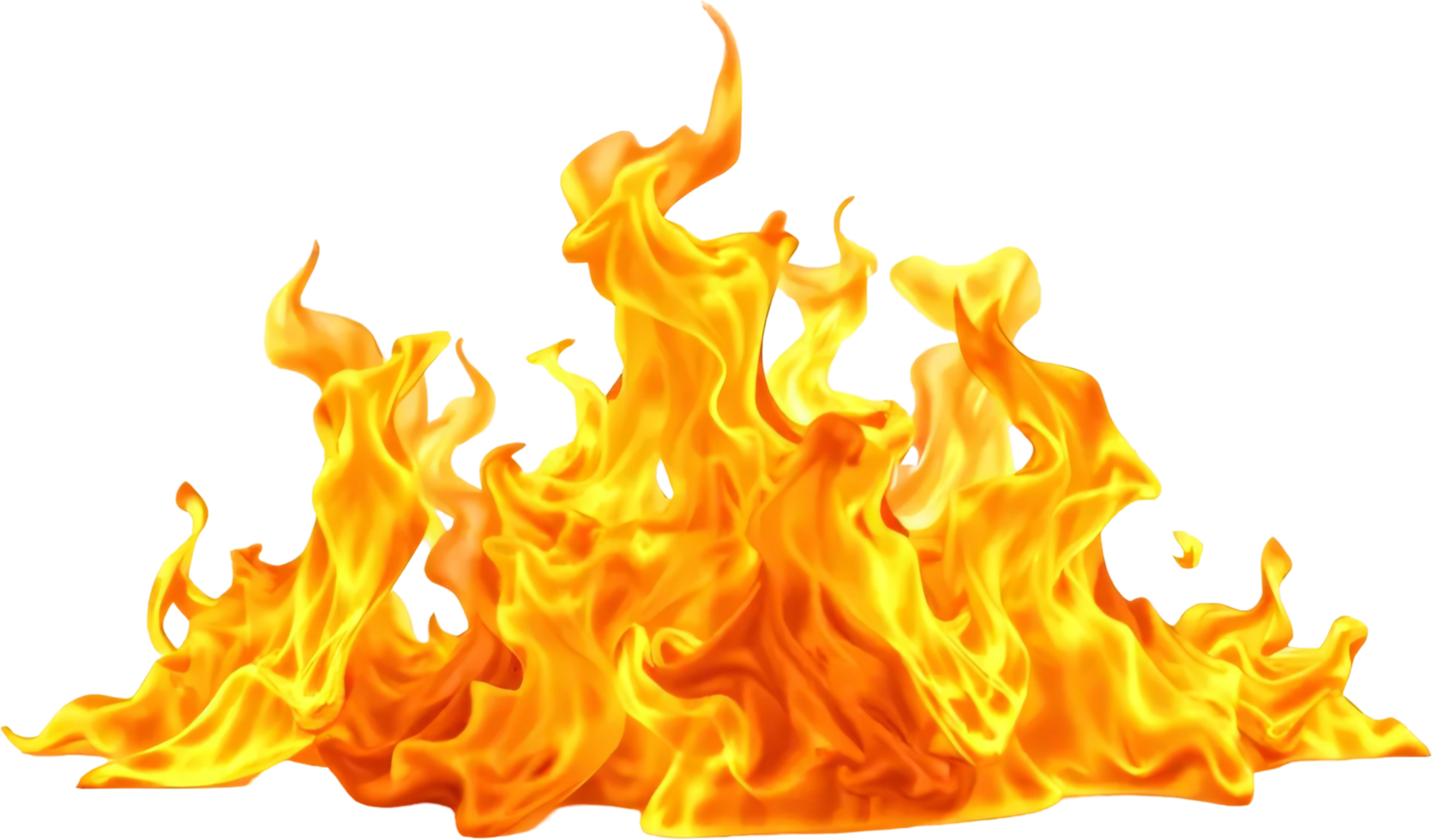Bright and Intense Fire Flames Illustration png