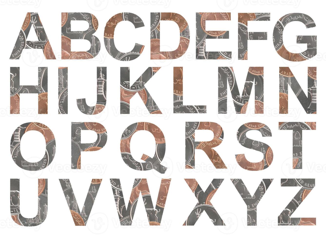 Letters from coins photo
