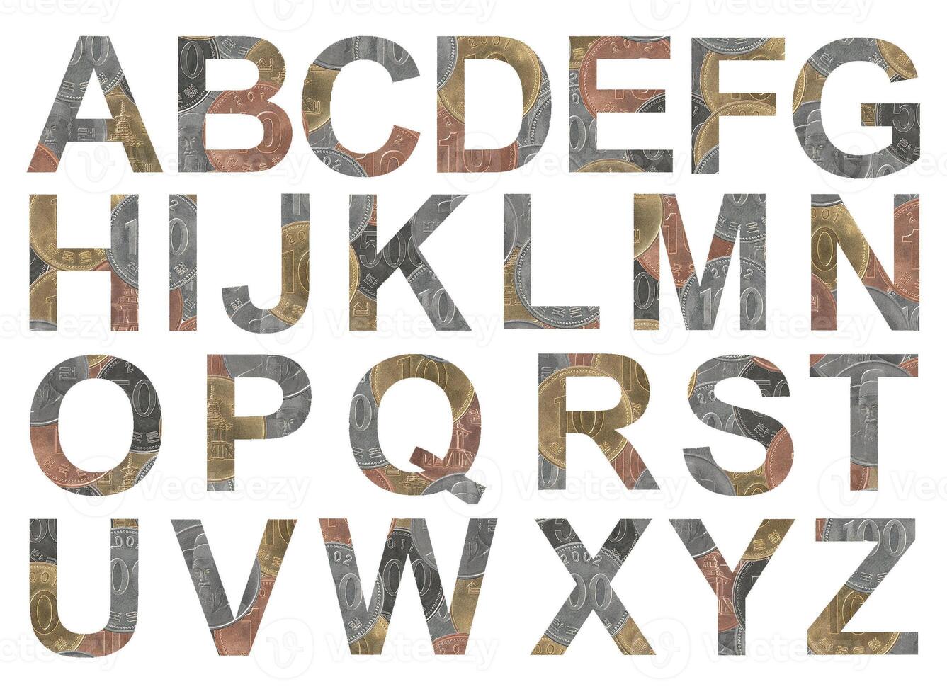 Letters from coins photo