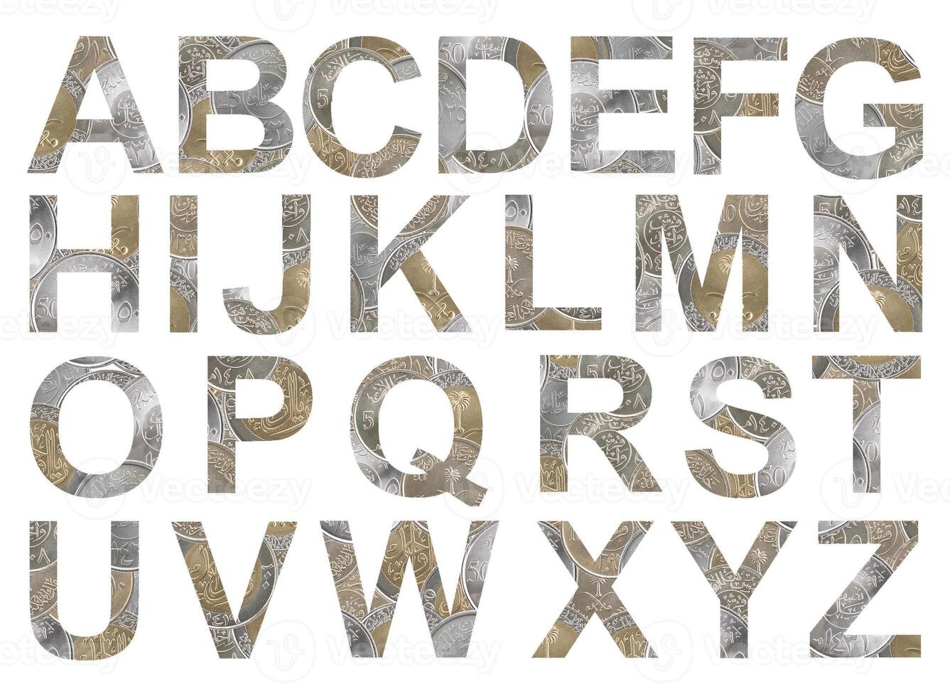 Letters from coins photo