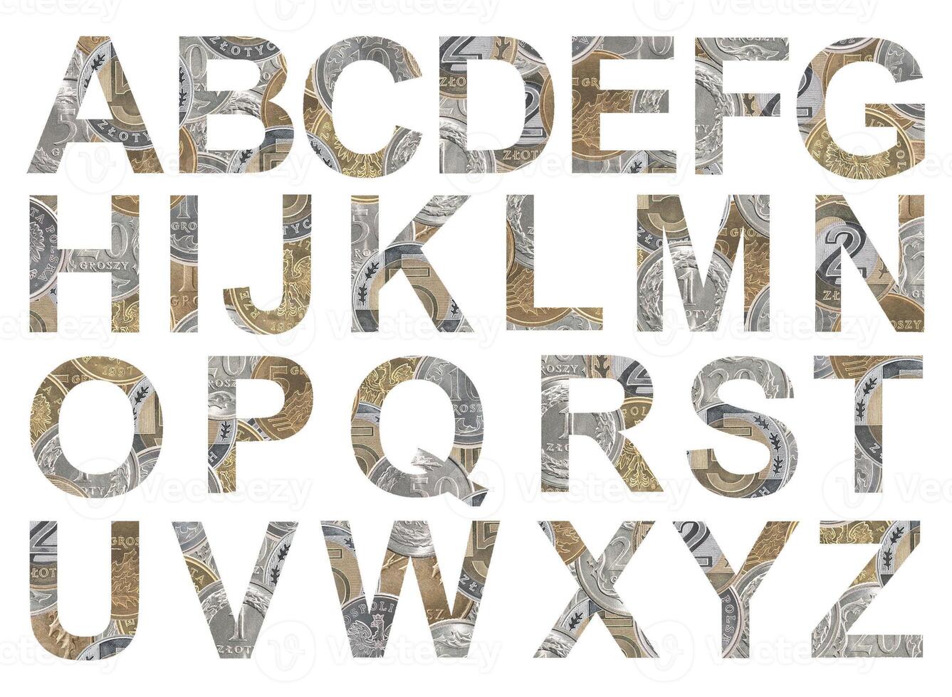 Letters from coins photo