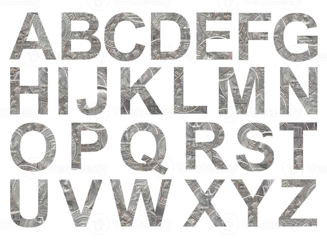 Letters from coins photo