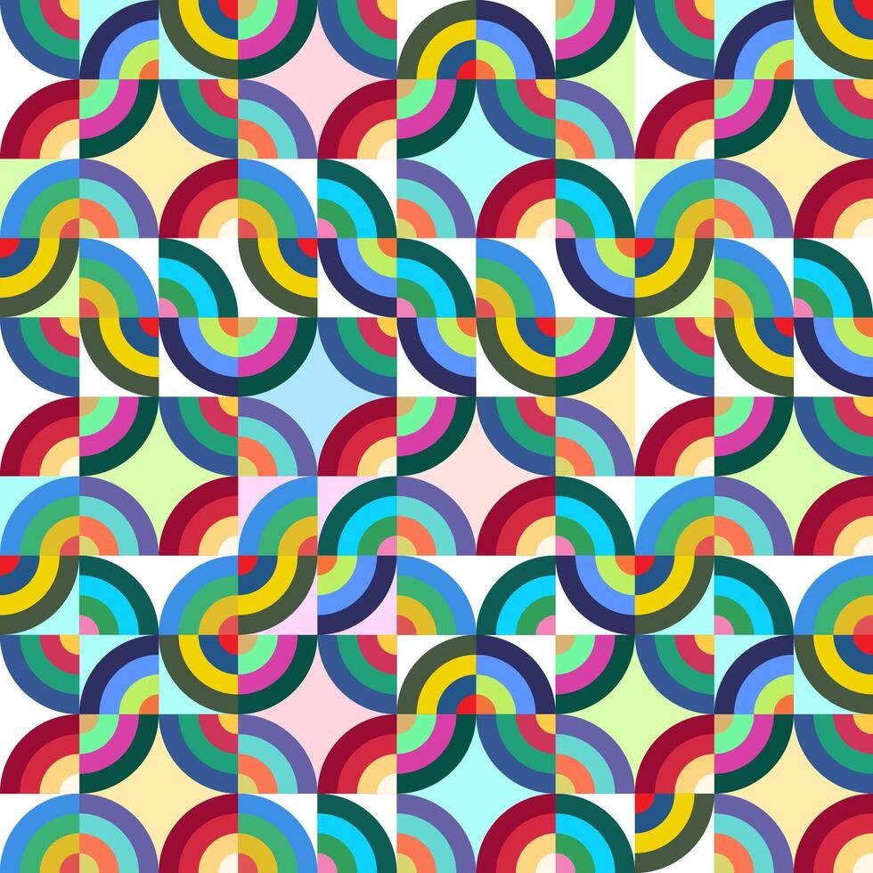 seamless abstract pattern background with colourful circles vector