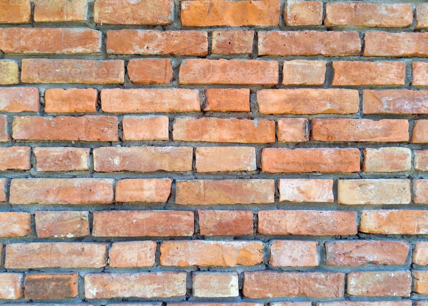 Close Up of Red Brick Wall Pattern photo