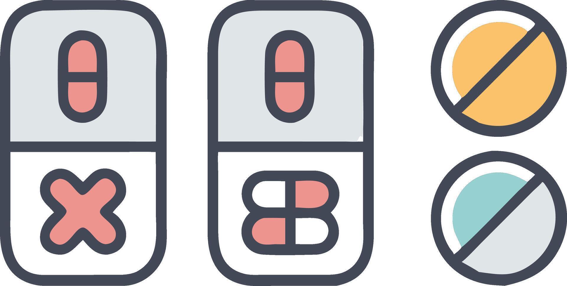 pills and pills icons, illustration vector
