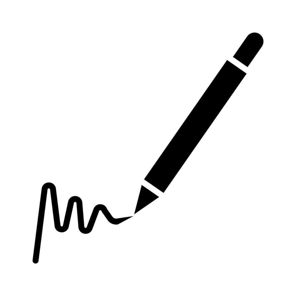 Black Signature icon vector