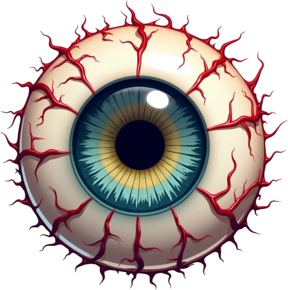 Spooky Eyeball Illustration for Halloween Decor png