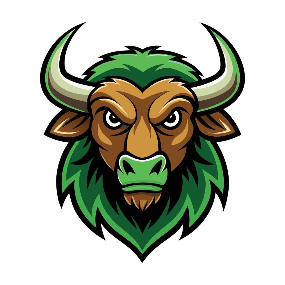 head of a bull icon illustration isolated on white background vector