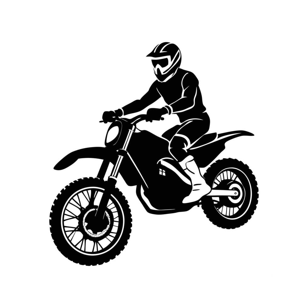 silhouette of a biker icon, silhouette isolated on white background vector