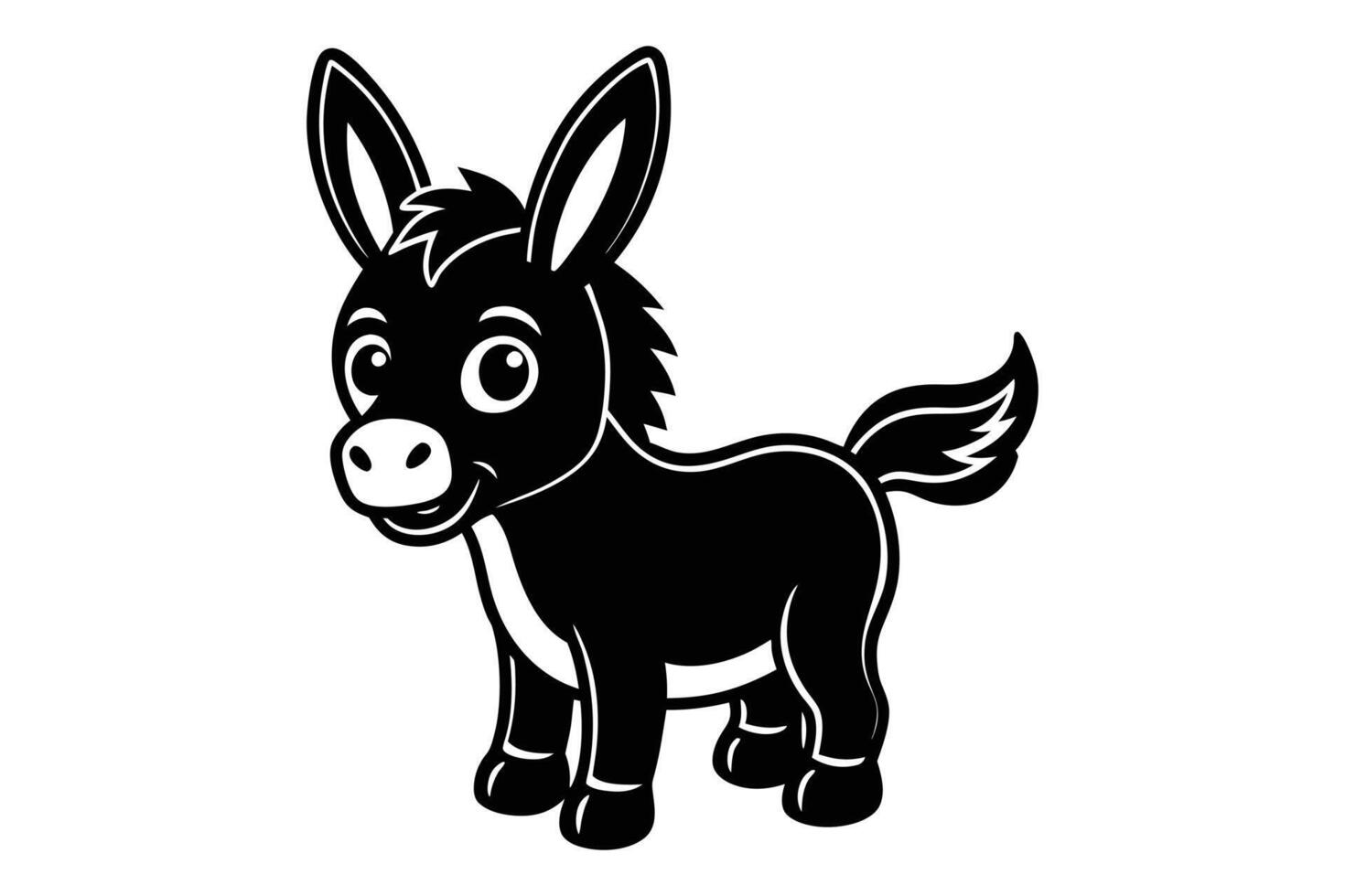 Donkey icon sign illustration design. vector