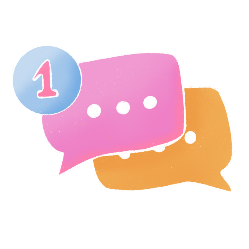 Colorful Chat Bubbles Graphic Illustration png