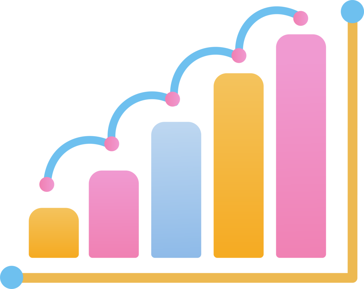 Colorful Graph and Pie Chart Illustration png
