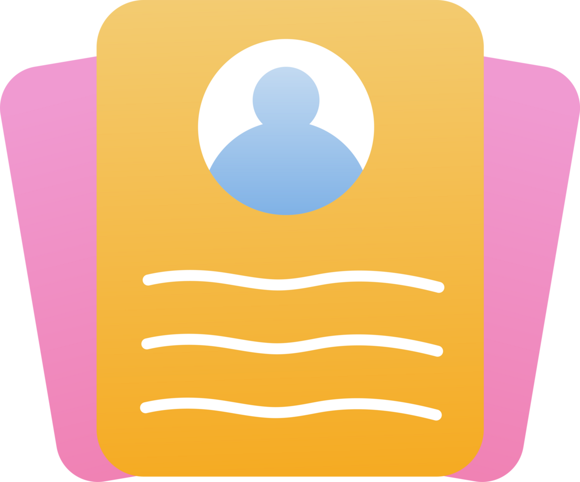 Colorful User Profile Card Illustration png
