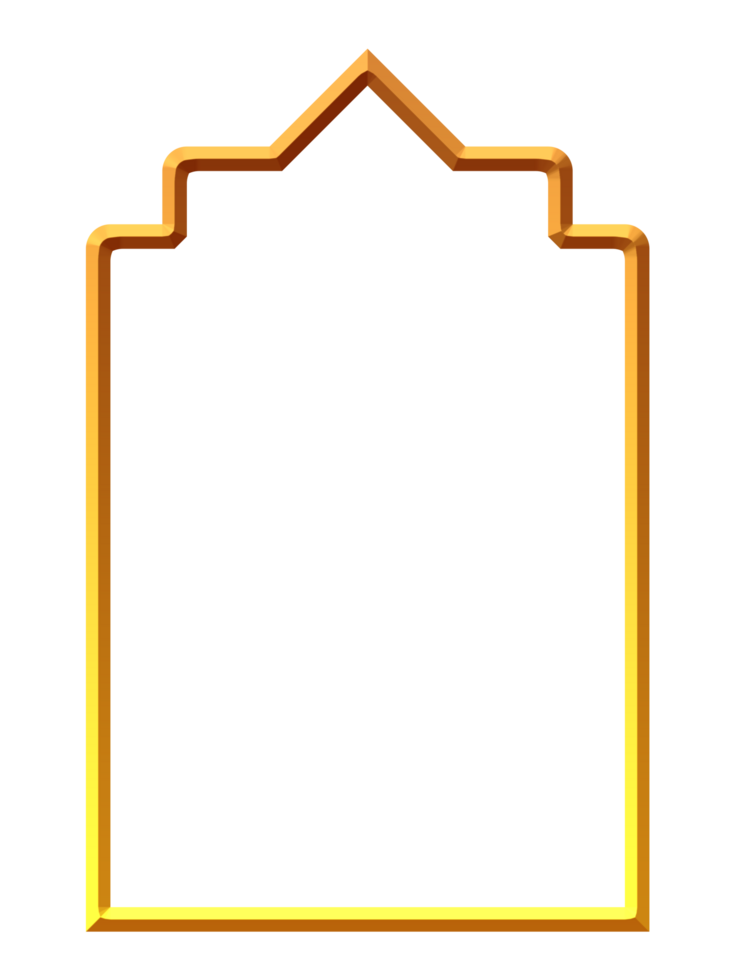 Gold Islamic frame png