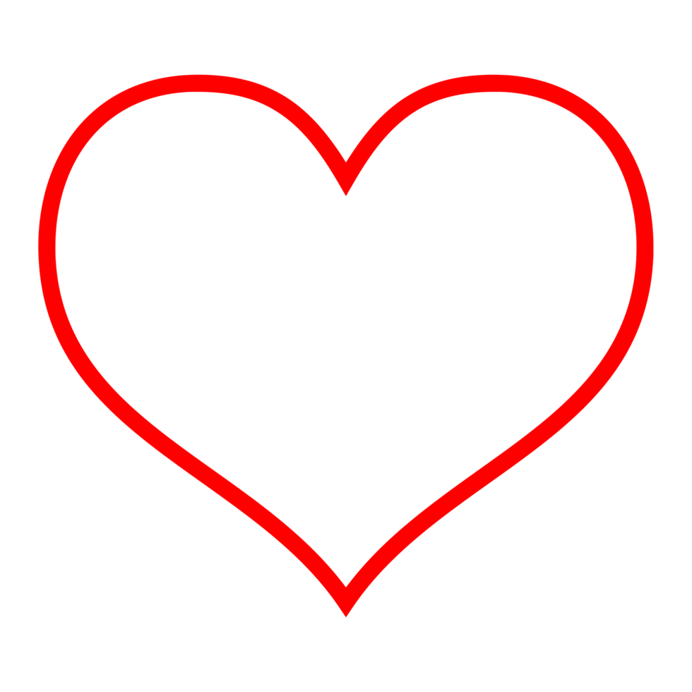 Lined Love Heart Icon png