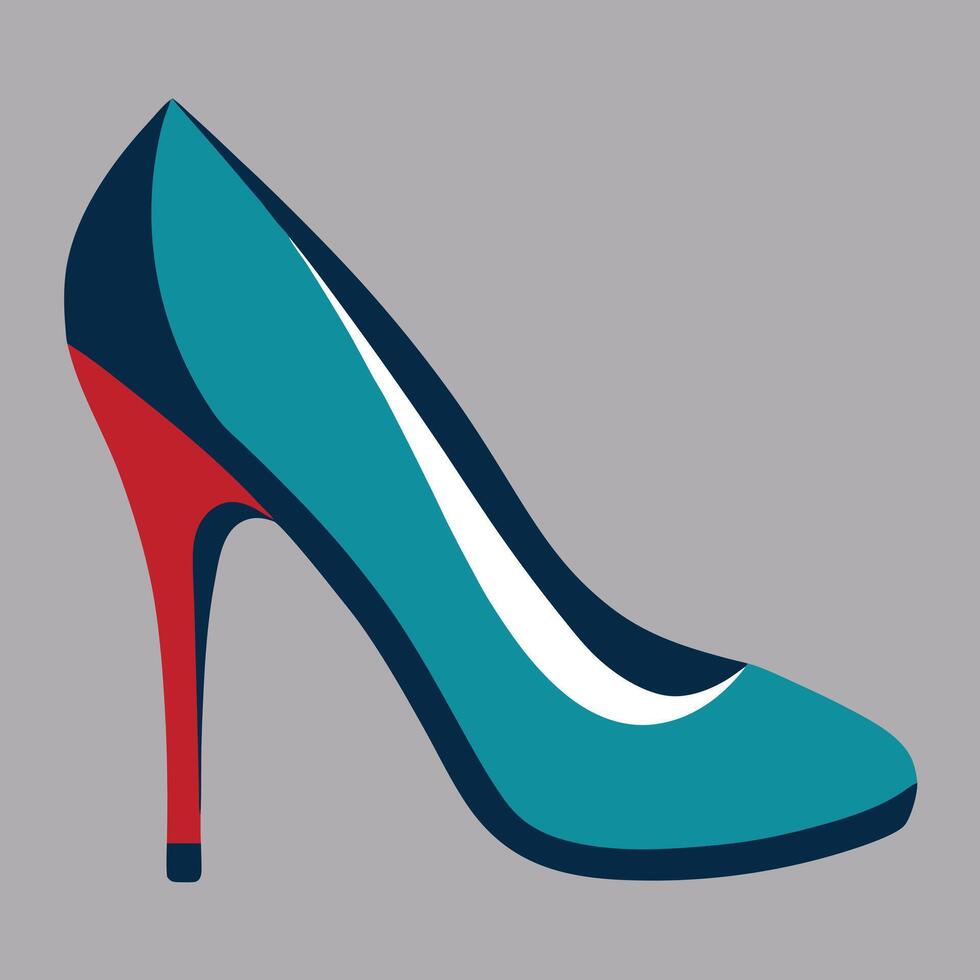 A Stylized High Heels shoes Icon On White Background vector