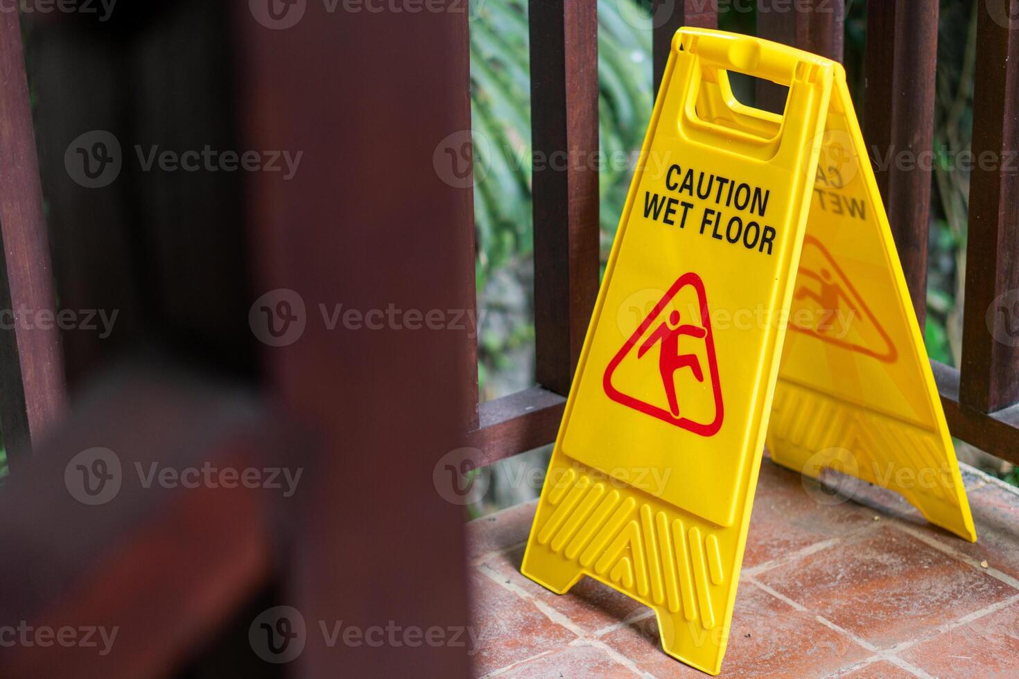 Caution Wet Floor Sign photo