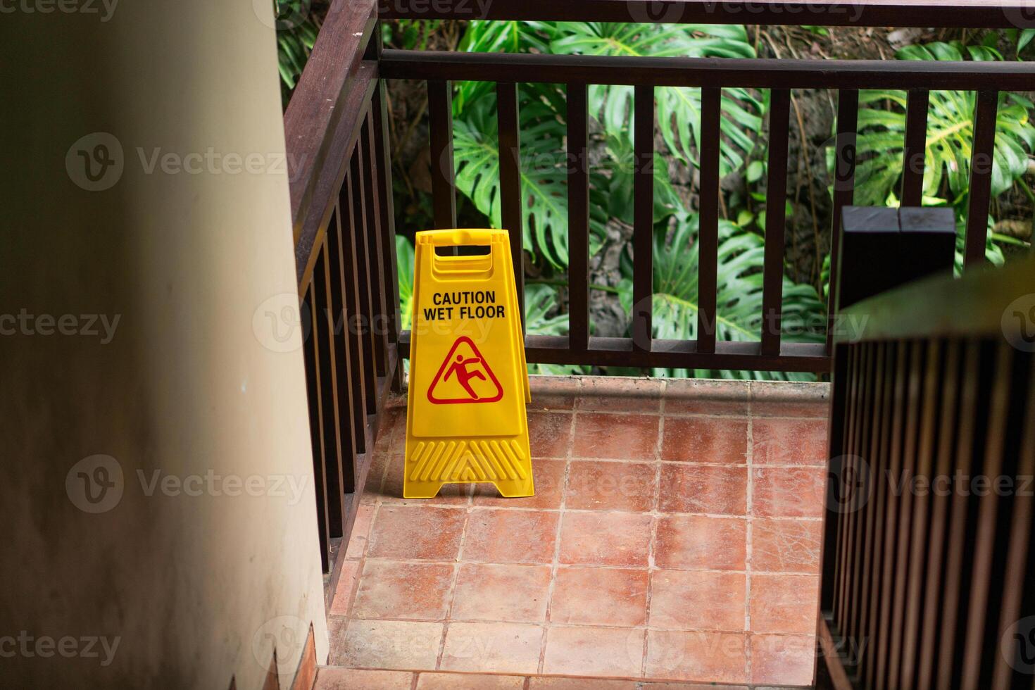 Caution Wet Floor Sign photo