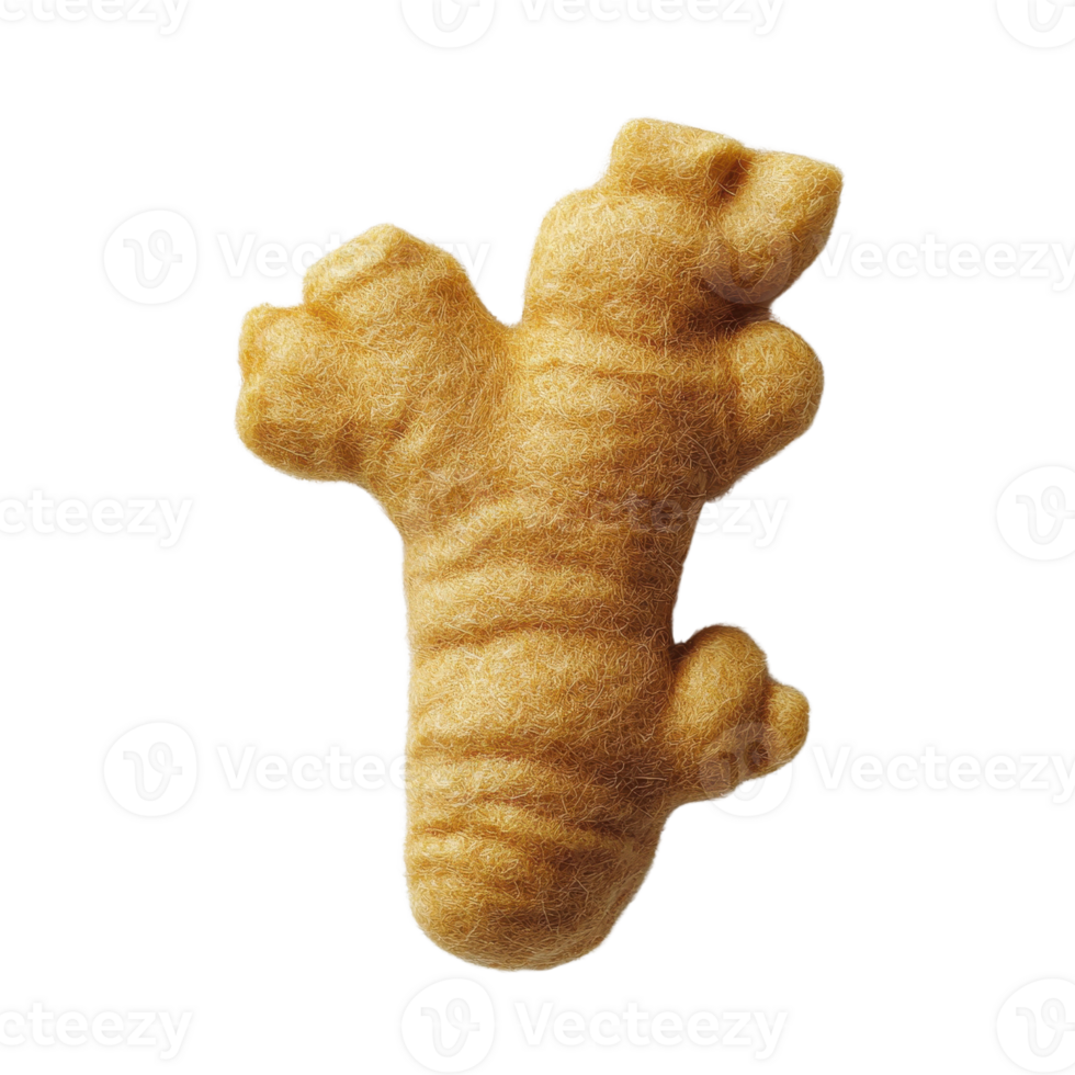 A fluffy, golden-shaped ginger root snack ideal for pets, featuring a playful design for fun and engagement. png