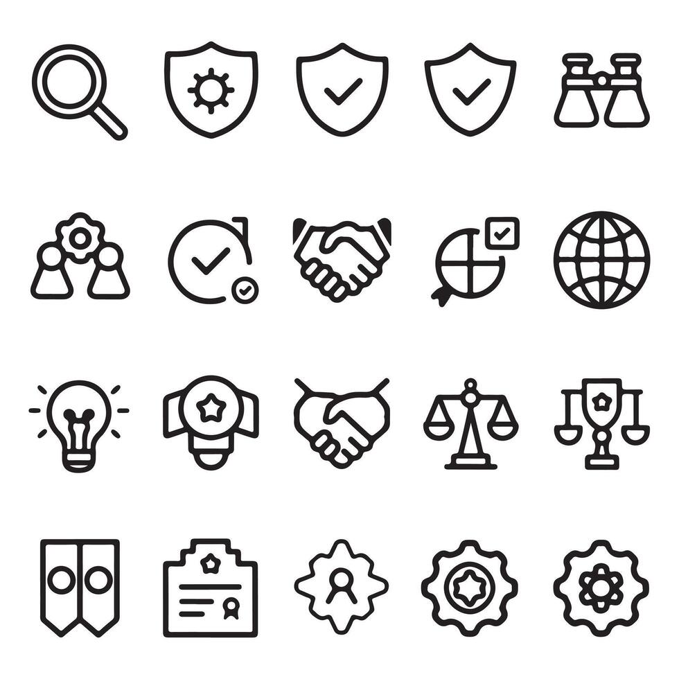 Business and management icons set vector
