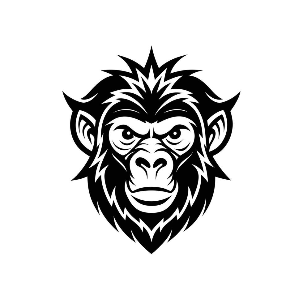 Monkey head logo Design vector