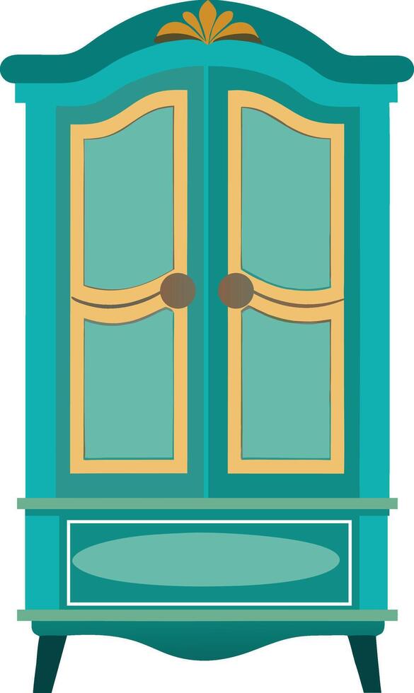 Armoire Bedroom Furniture isolated Background vector