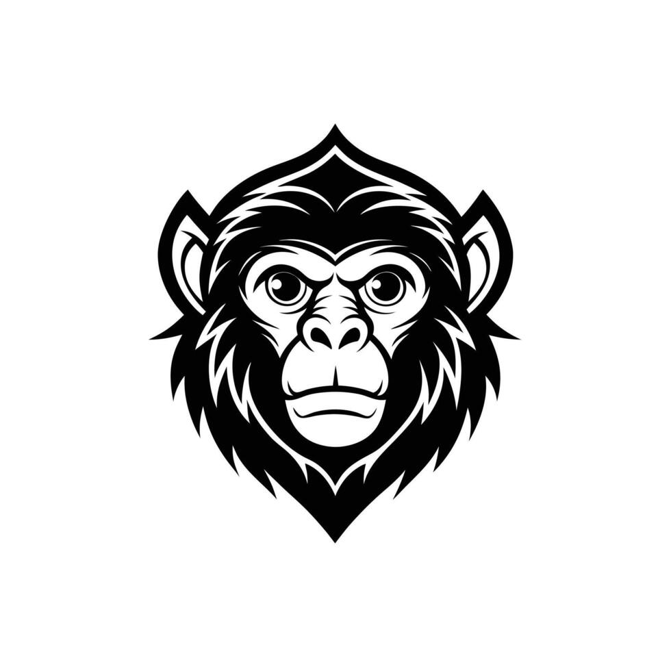 A Monkey head mascot logo vector
