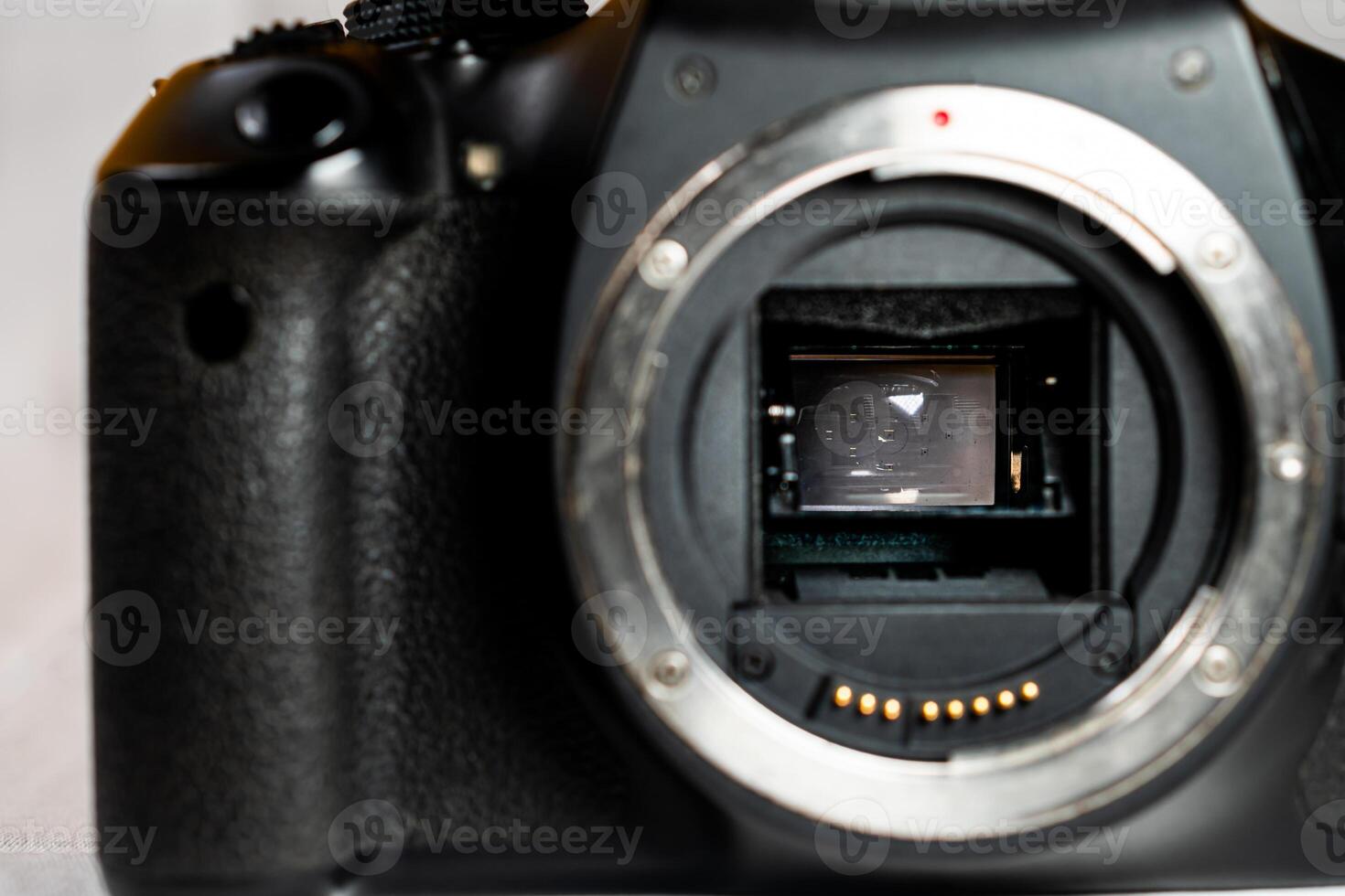 SLR Camera Sensor Cleaning with Swab photo