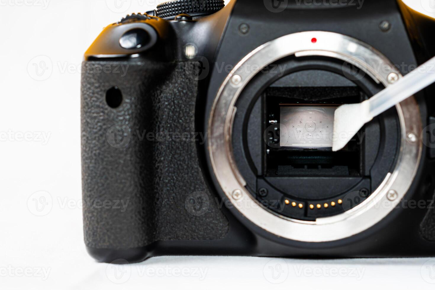 SLR Camera Sensor Cleaning with Swab photo