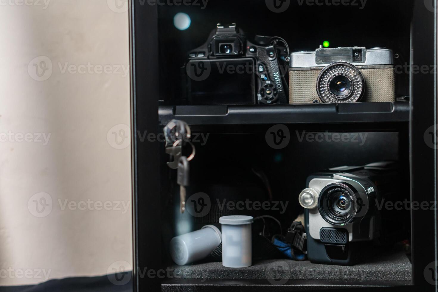 Electronic Safe with Camera and Lens Inside photo