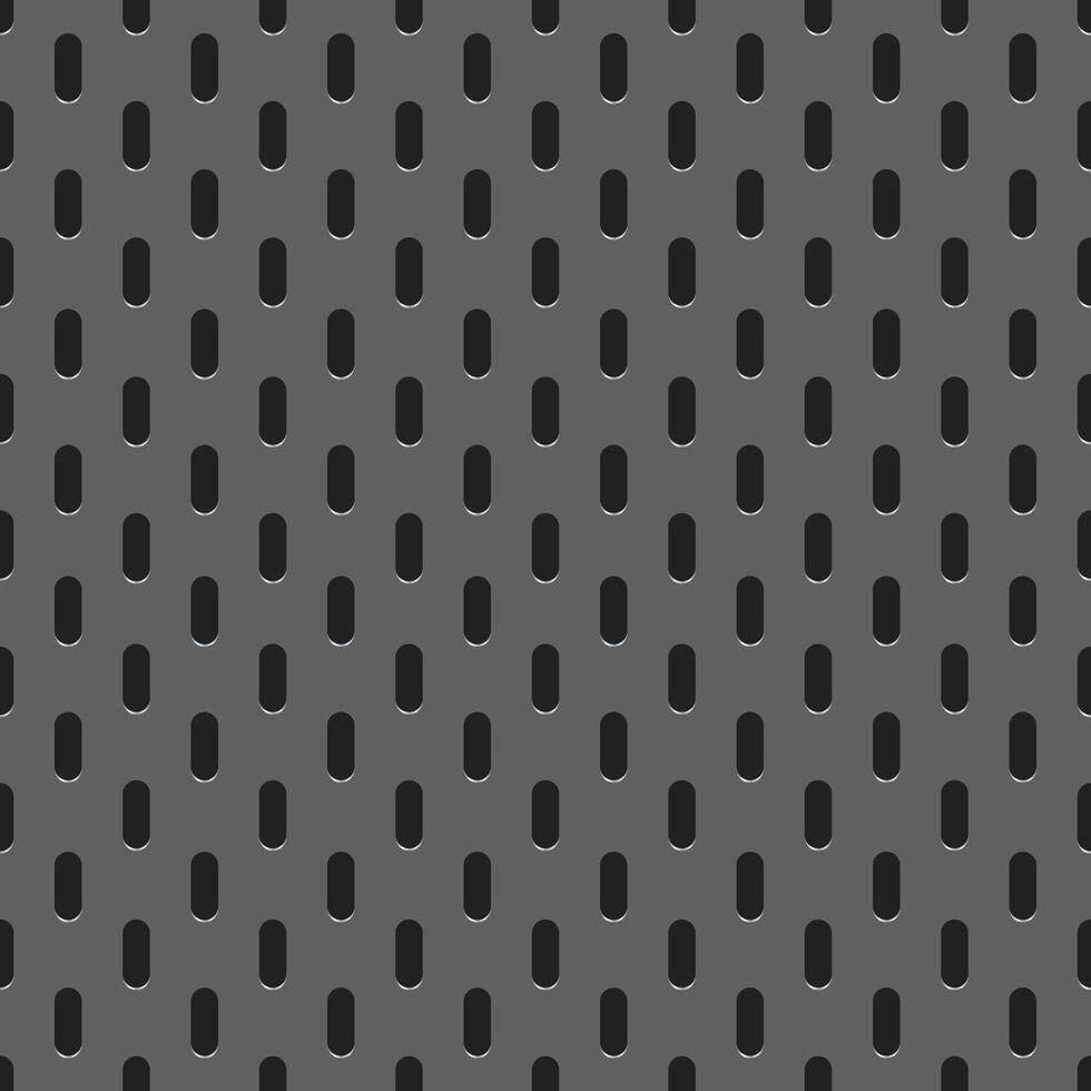 Peg board perforated texture background material with oval holes seamless pattern vector