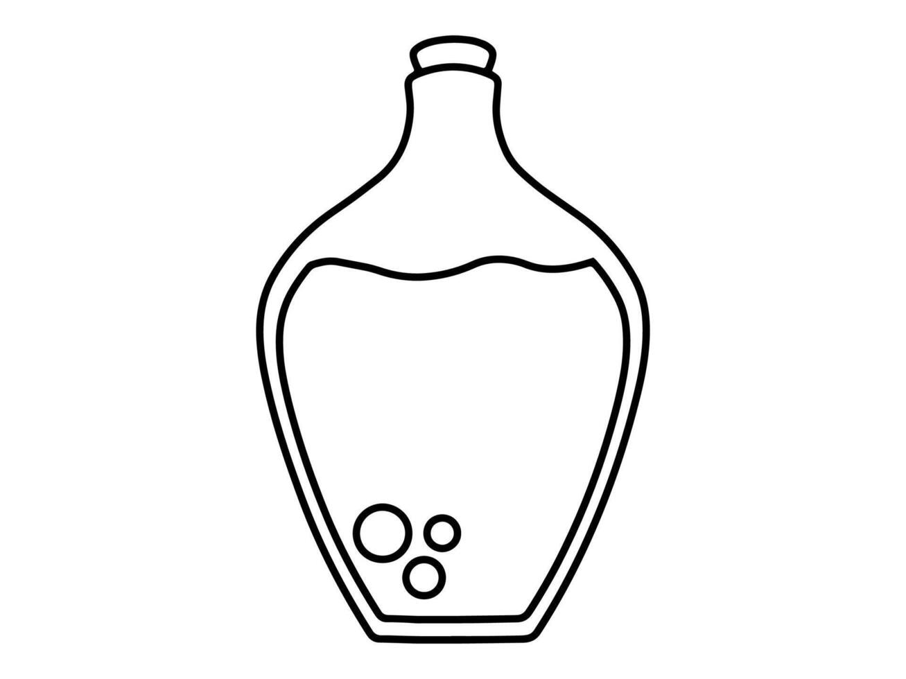 Potion Line Art Background Illustration vector