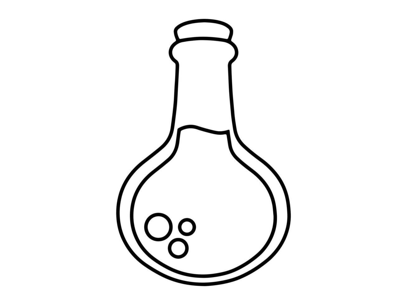 Magic Potion Line Art Illustration vector