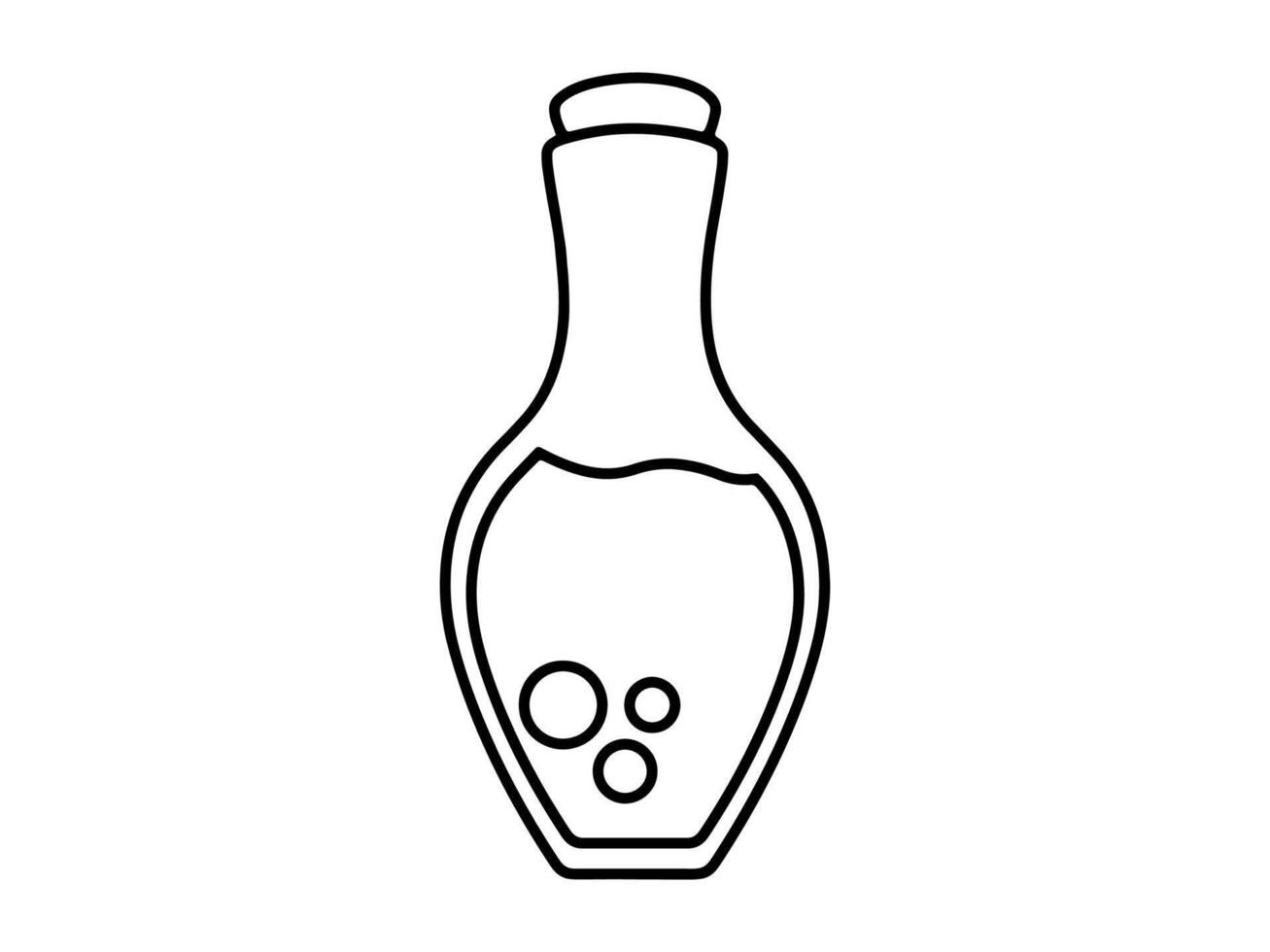 Magic Potion Line Art Illustration vector