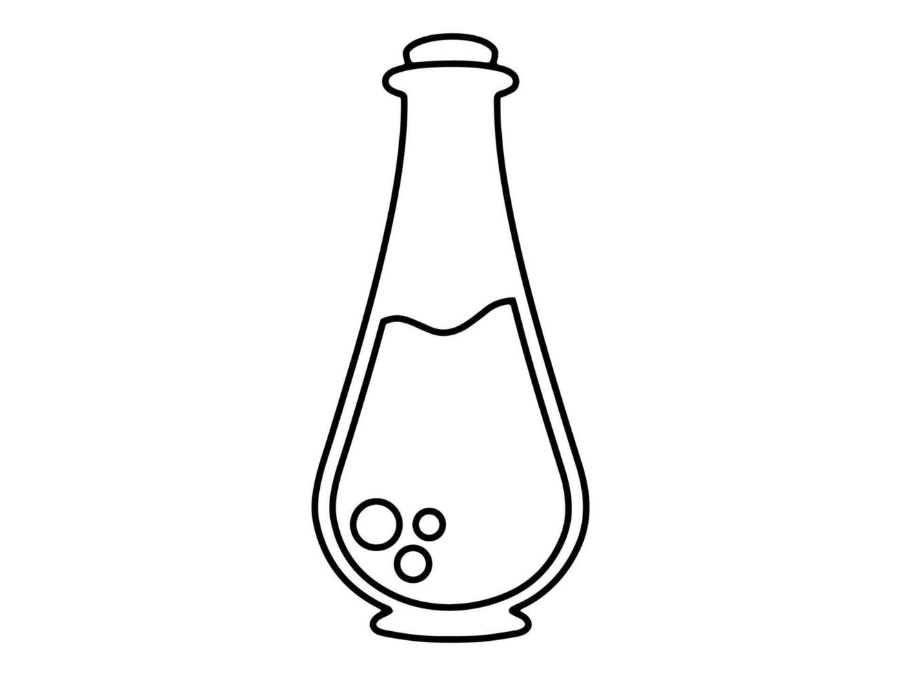 Potion Line Art Background Illustration vector