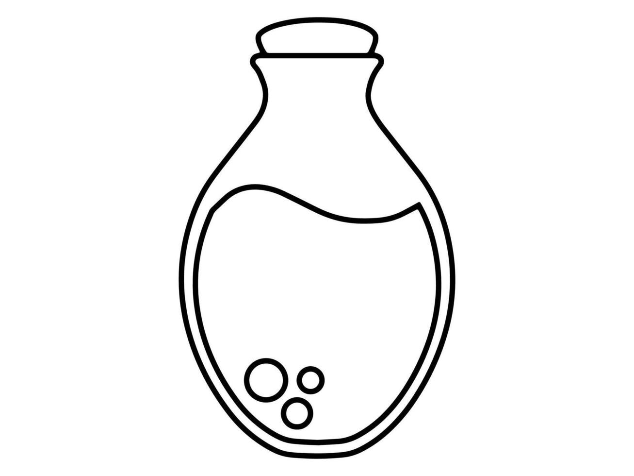 Potion Line Art Background Illustration vector