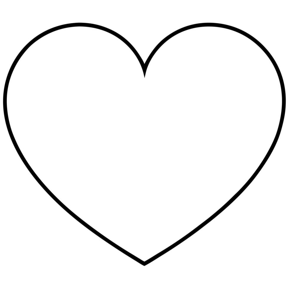 Heart coloring pages for kids vector